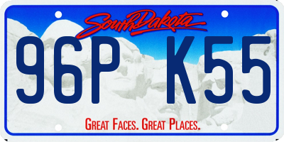 SD license plate 96PK55