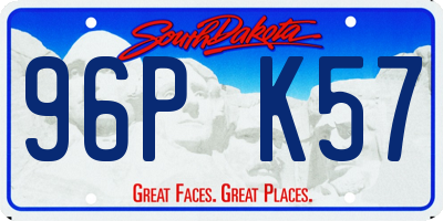 SD license plate 96PK57
