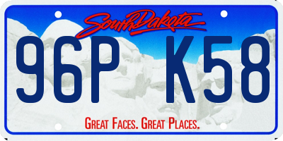 SD license plate 96PK58