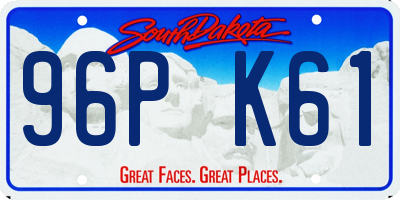 SD license plate 96PK61
