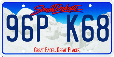 SD license plate 96PK68