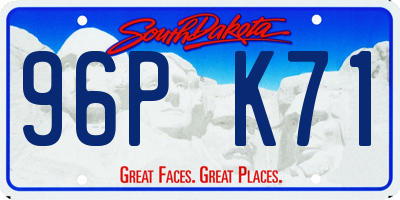 SD license plate 96PK71