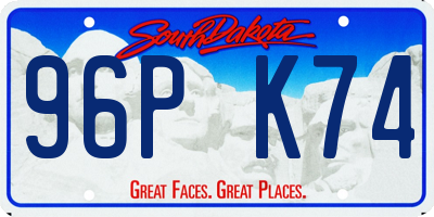 SD license plate 96PK74