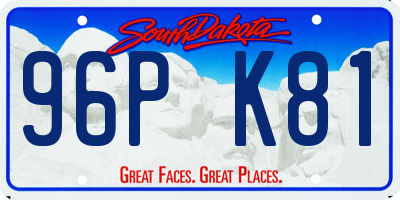 SD license plate 96PK81