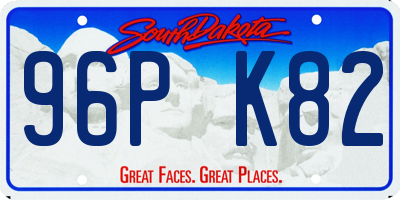 SD license plate 96PK82