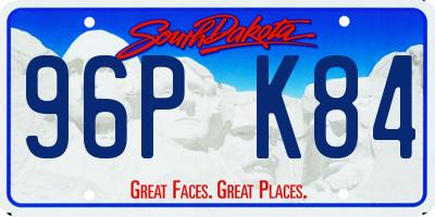 SD license plate 96PK84
