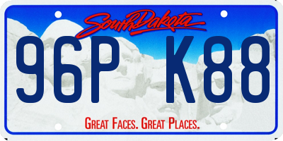 SD license plate 96PK88