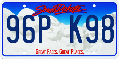 SD license plate 96PK98