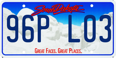 SD license plate 96PL03