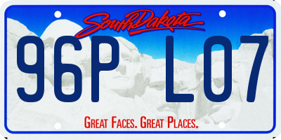 SD license plate 96PL07