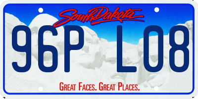 SD license plate 96PL08