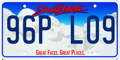 SD license plate 96PL09