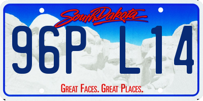 SD license plate 96PL14