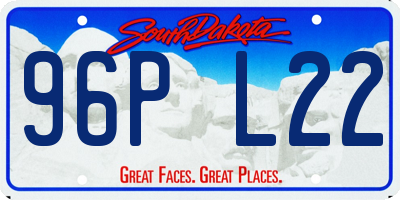SD license plate 96PL22
