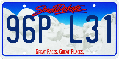SD license plate 96PL31