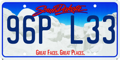SD license plate 96PL33