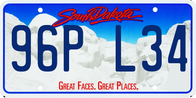 SD license plate 96PL34