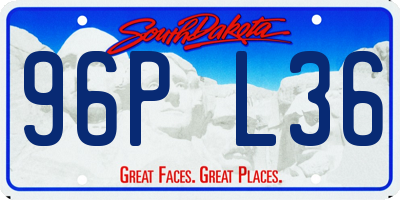 SD license plate 96PL36