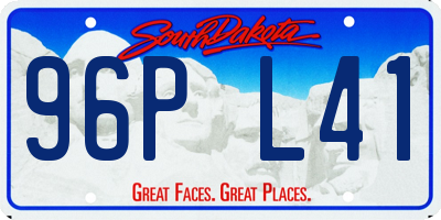SD license plate 96PL41