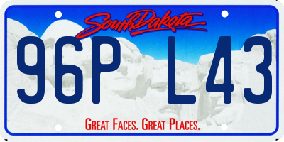 SD license plate 96PL43
