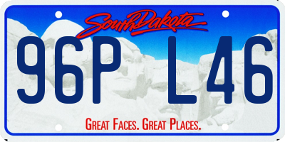 SD license plate 96PL46