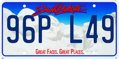 SD license plate 96PL49