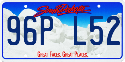 SD license plate 96PL52