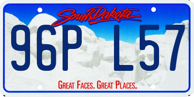 SD license plate 96PL57