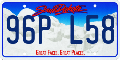SD license plate 96PL58