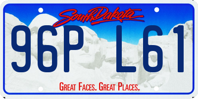 SD license plate 96PL61