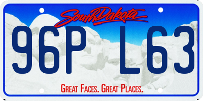 SD license plate 96PL63
