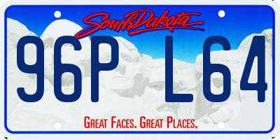 SD license plate 96PL64