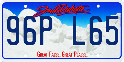 SD license plate 96PL65