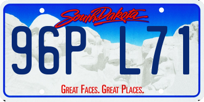 SD license plate 96PL71