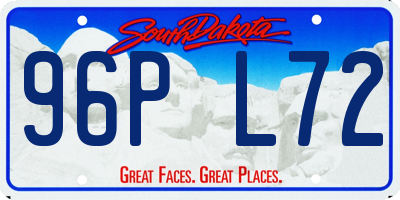 SD license plate 96PL72
