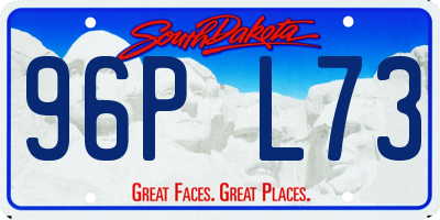 SD license plate 96PL73