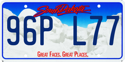SD license plate 96PL77