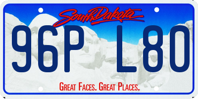 SD license plate 96PL80