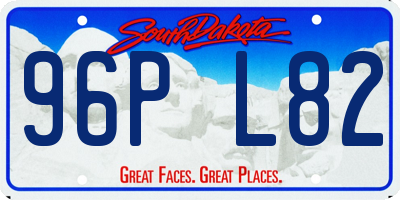 SD license plate 96PL82