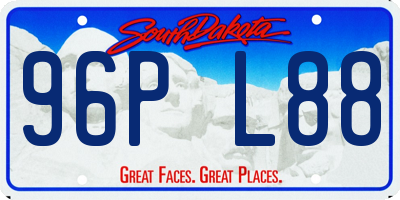 SD license plate 96PL88