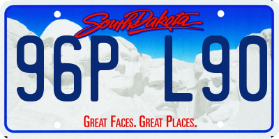 SD license plate 96PL90