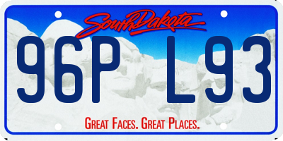 SD license plate 96PL93