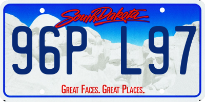SD license plate 96PL97