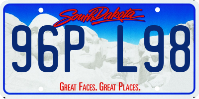 SD license plate 96PL98