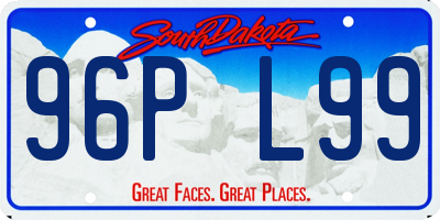 SD license plate 96PL99