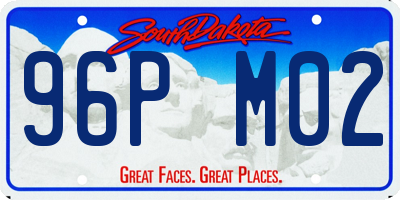 SD license plate 96PM02