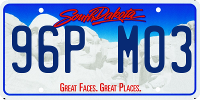 SD license plate 96PM03