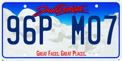 SD license plate 96PM07