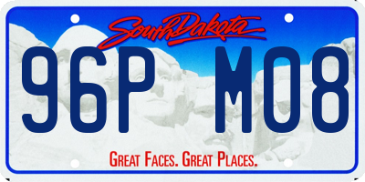 SD license plate 96PM08