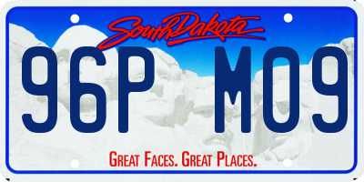 SD license plate 96PM09